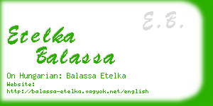 etelka balassa business card